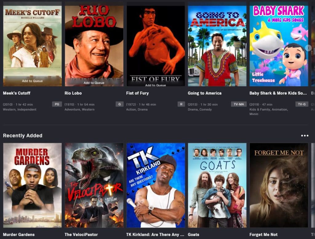 Watch Free Movies with Tubi Streaming Service