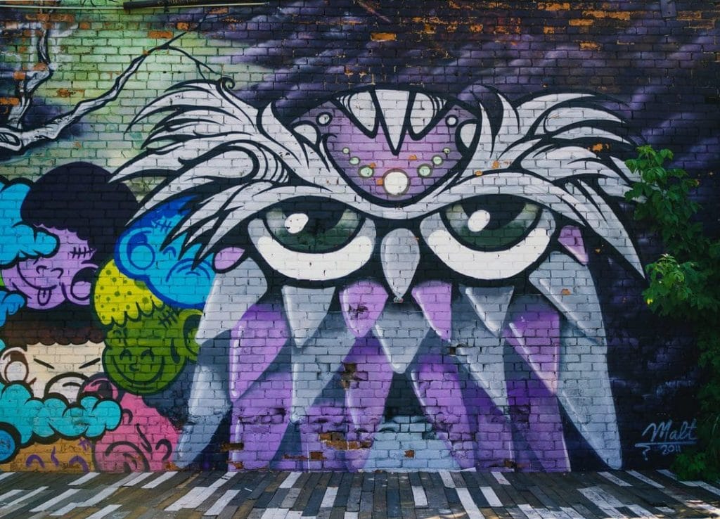 owl wall mural