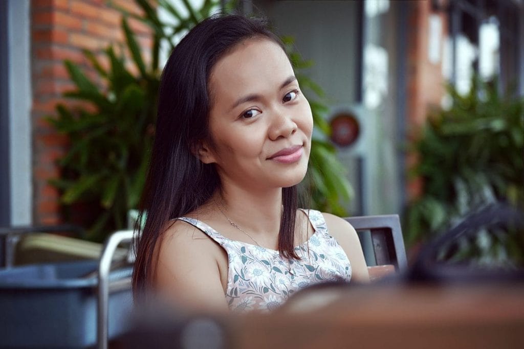 woman sitting on a chair