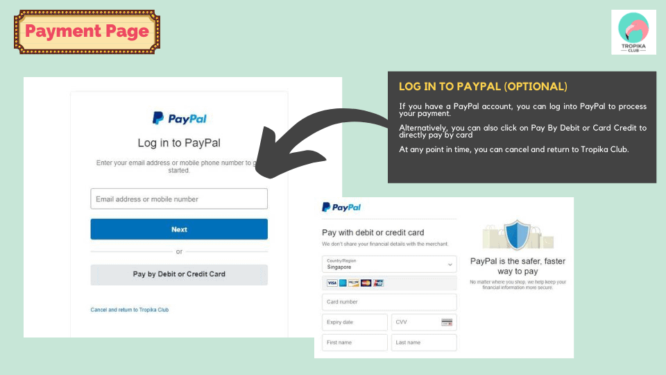 Login to PayPal (Optional) 