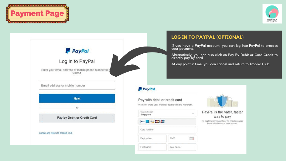 Login to PayPal (Optional)