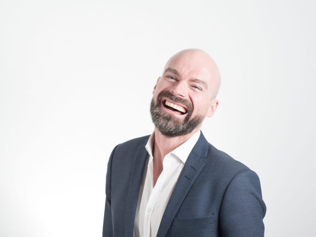 adult, bald, beard