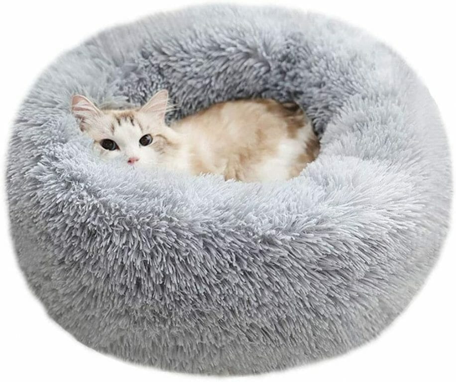 soft plush cat bed