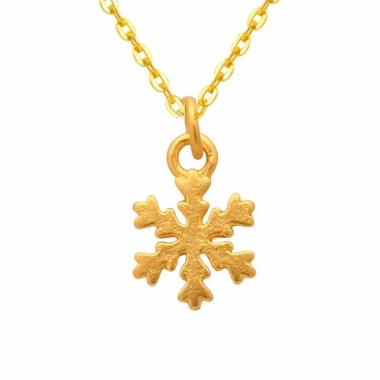 TAKA Jewellery 999 Pure Gold Snow Flake Pendant with 9K Gold Chain | Shopee  Singapore